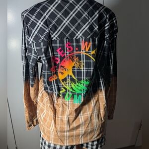 Zumba Wear Babes Waves Plaid Shirt Size M